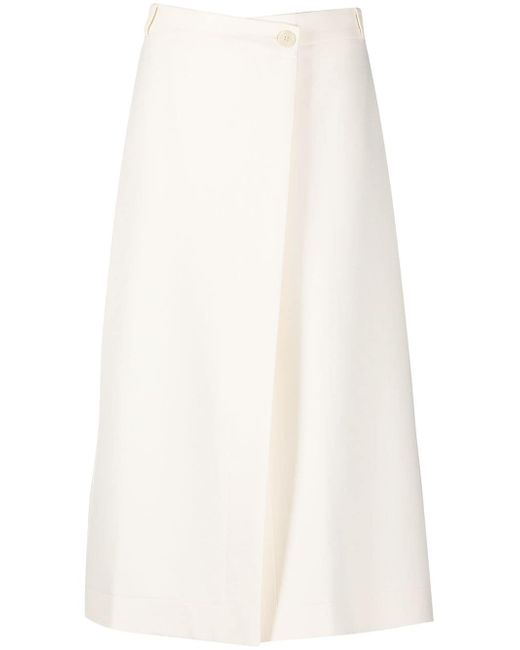 12 Storeez A-line mid-length wrap skirt