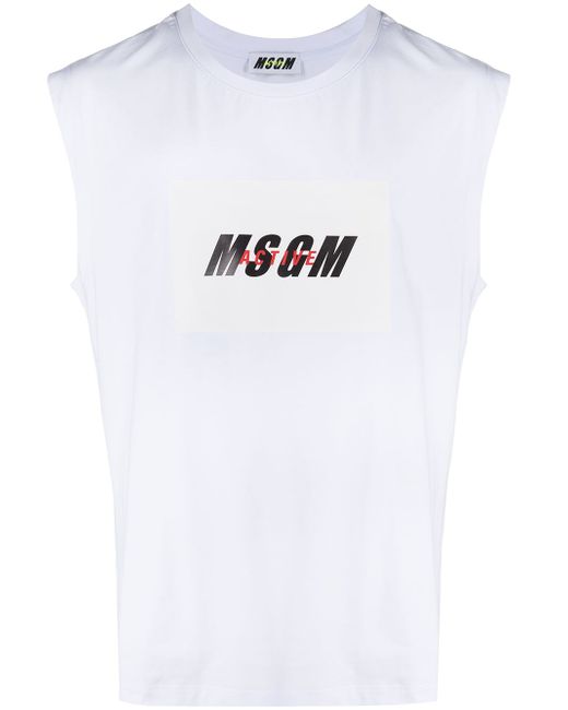 Msgm activewear logo-print tank top