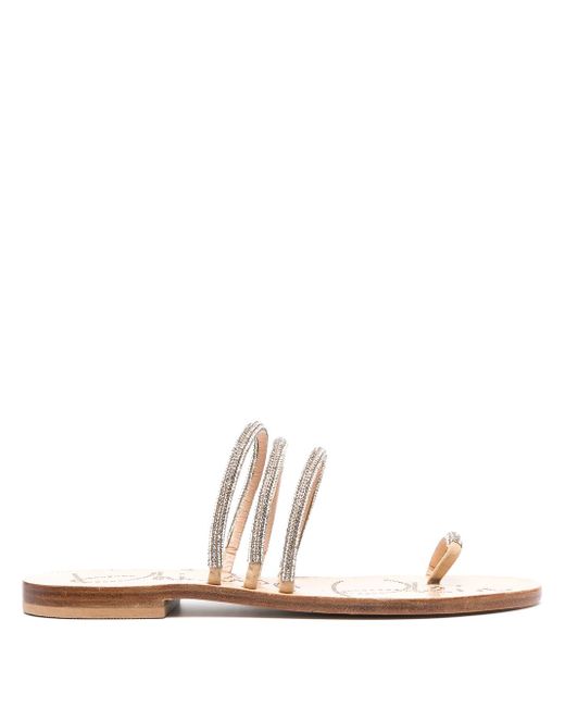Philipp Plein crystal-embellished leather sandals