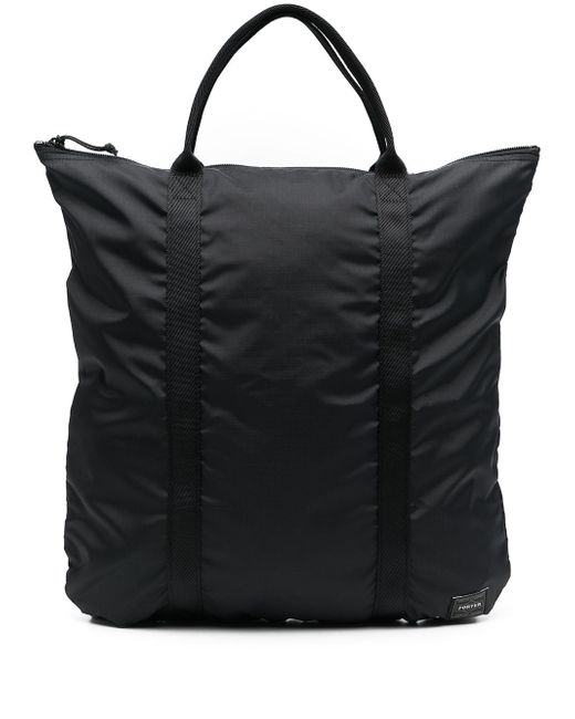 Porter-Yoshida & Co. logo-patch zipped backpack