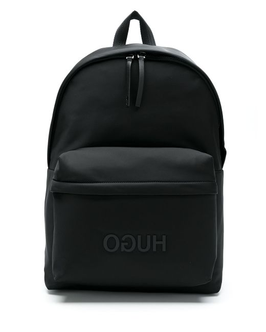 Hugo Boss raised-logo zip-fastening backpack