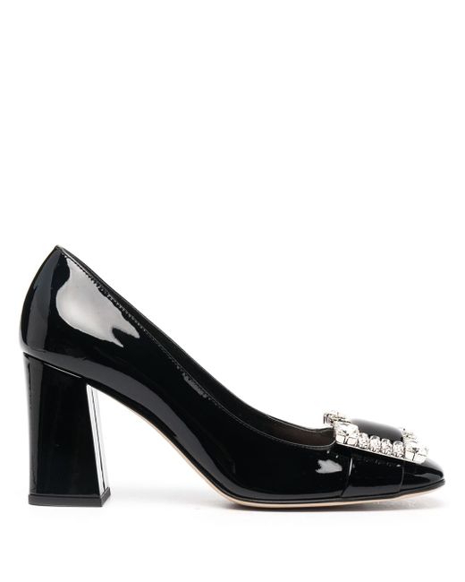 Sergio Rossi embellished patent pumps