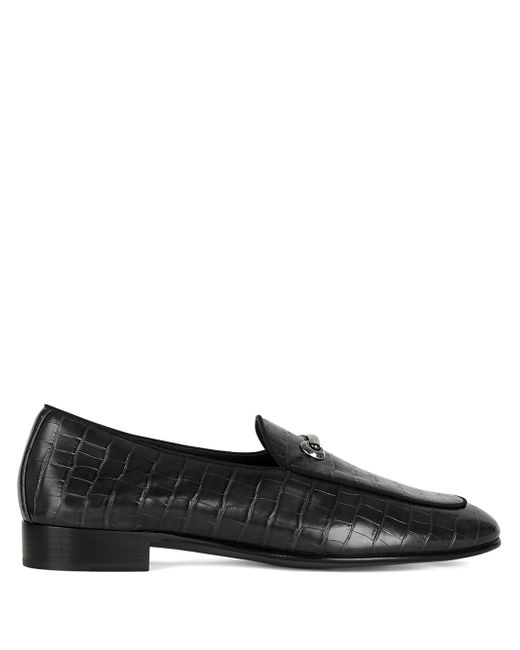 Giuseppe Zanotti Design crocodile effect leather loafers