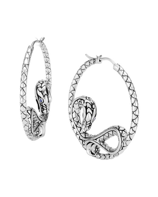 John Hardy Legends Naga sapphire hoop earrings