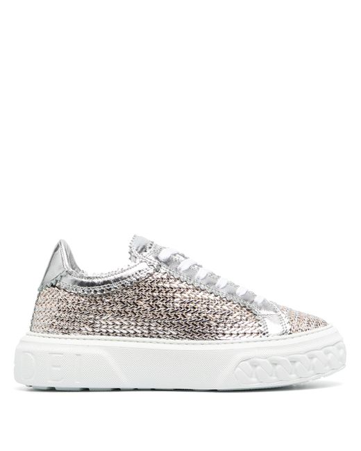 Casadei Off-Road woven metallic trainers
