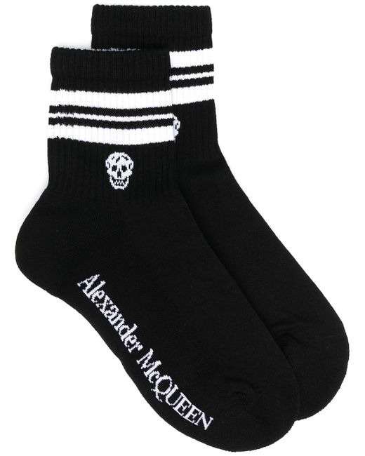 Alexander McQueen skull logo-print socks