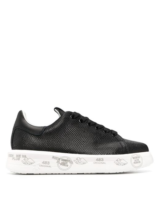Premiata two-tone lace-up trainers