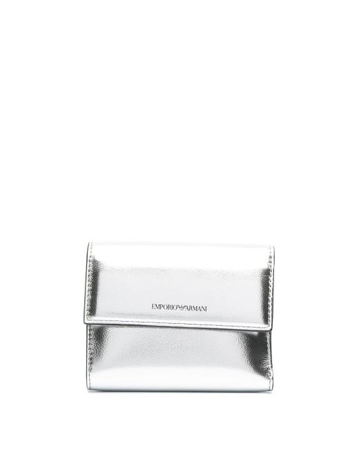 Emporio Armani metallic folded purse