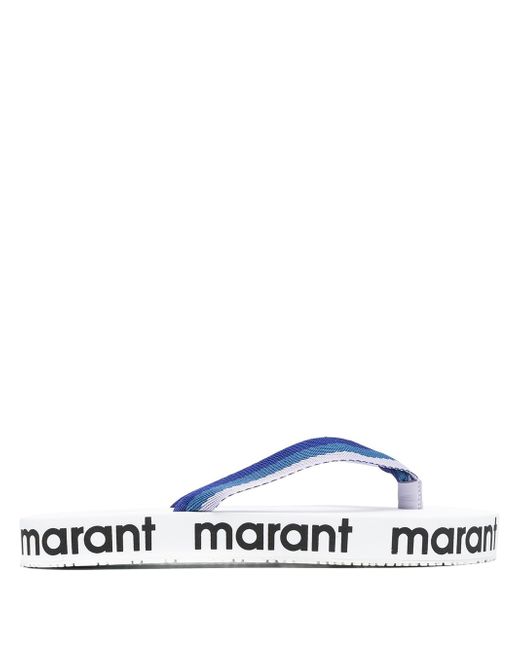 Isabel Marant logo-printed flip-flops