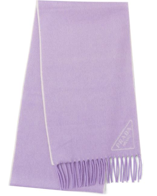 Prada intarsia-logo scarf