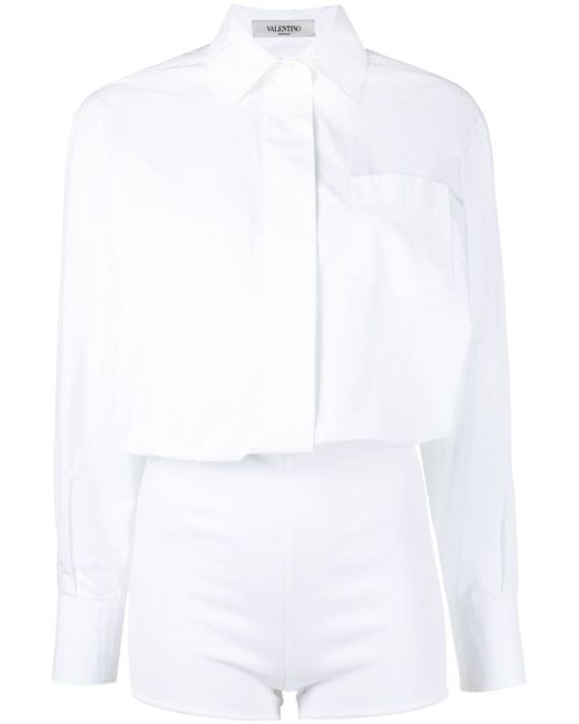 Valentino buttoned shirt playsuit