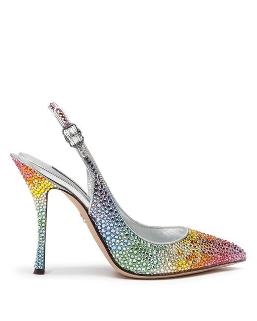 Dolce & Gabbana Lori 90mm crystal-embellished pumps
