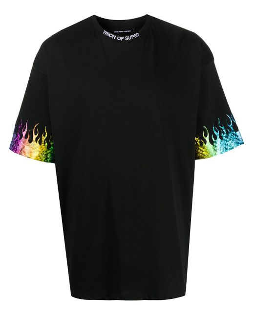 Vision Of Super flame detail T-shirt