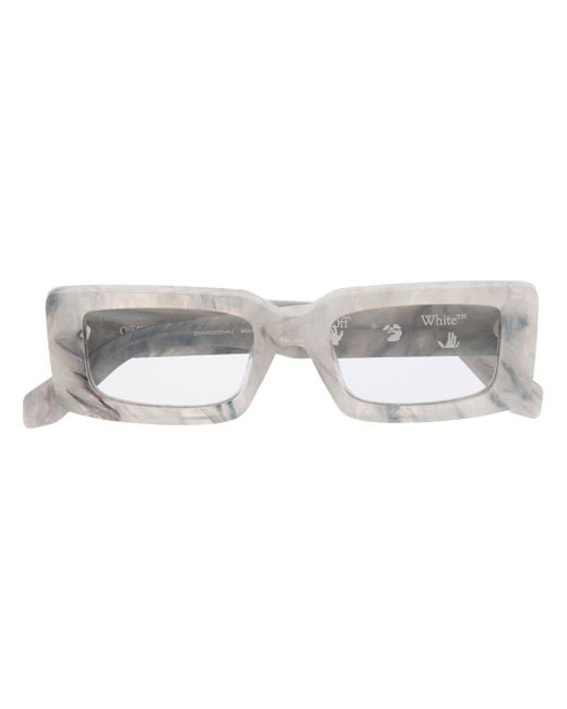 Off-White Arthur marble-effect rectagular sunglasses