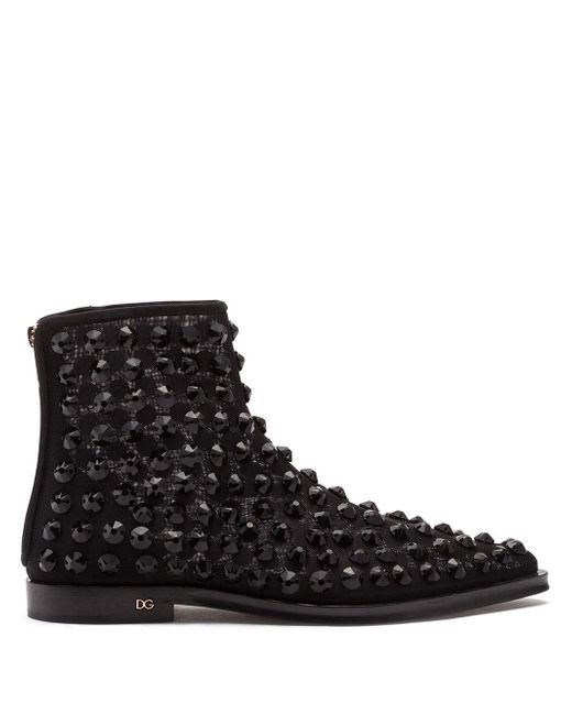 Dolce & Gabbana rhinestone-embellished ankle boots