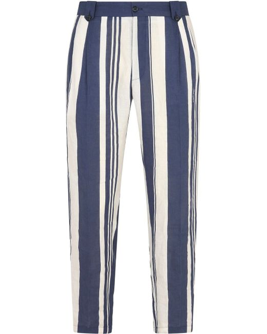 Dolce & Gabbana stripe-pattern straight-leg jeans