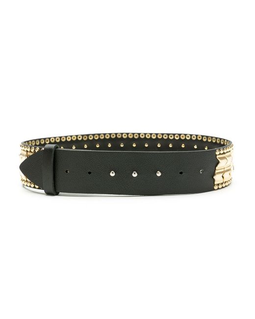 Nk metallic leather belt