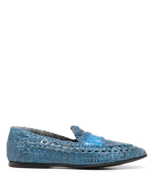 Dolce & Gabbana woven-effect slip-on loafers