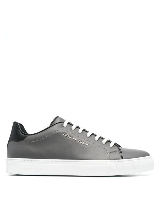 Philipp Plein Institutional low-top leather sneakers