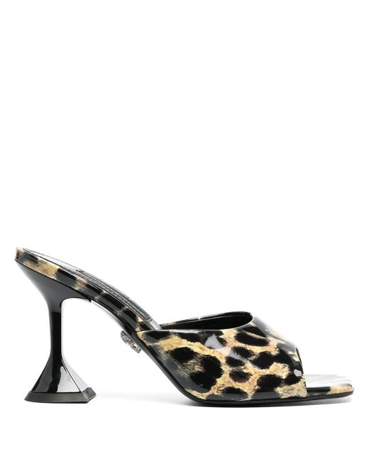 Philipp Plein leopard-print square-toe sandals