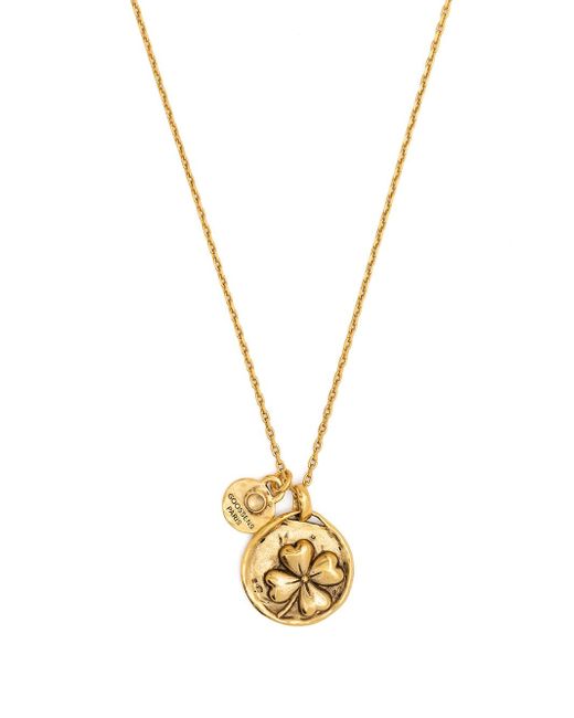 Goossens Talisman four-leaf clover medallion necklace