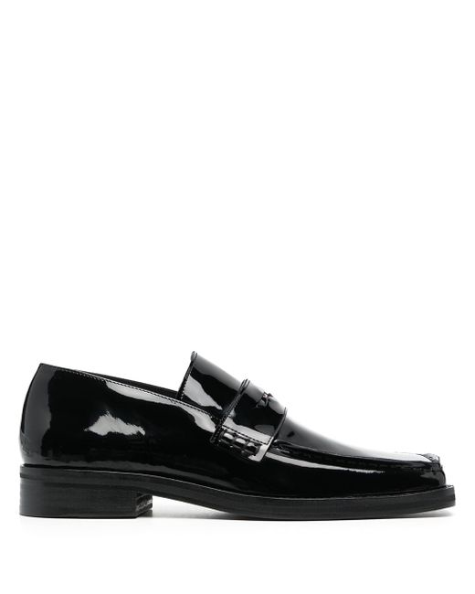 Martine Rose patent penny leather loafers