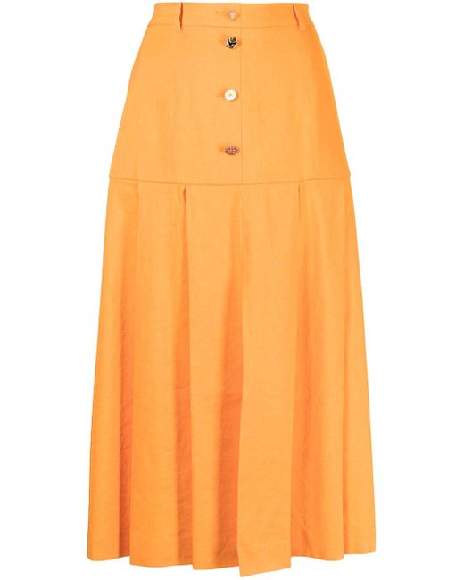 Rejina Pyo button-detail midi skirt