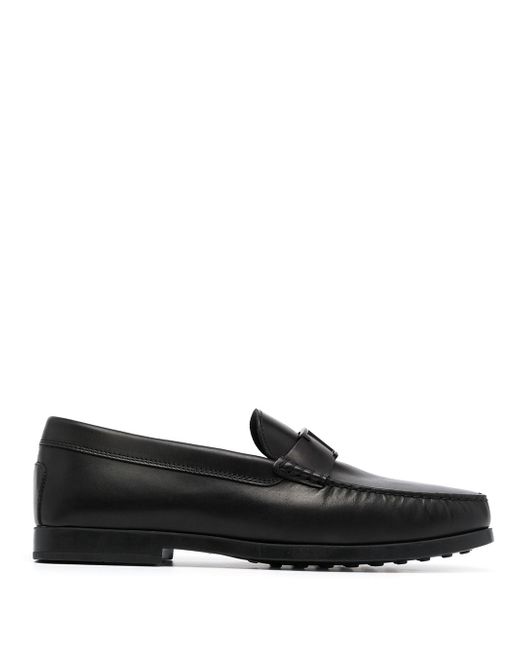 Tod's T-logo pebbled loafers