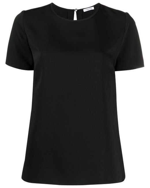 P.A.R.O.S.H. . slit-hem short-sleeved blouse
