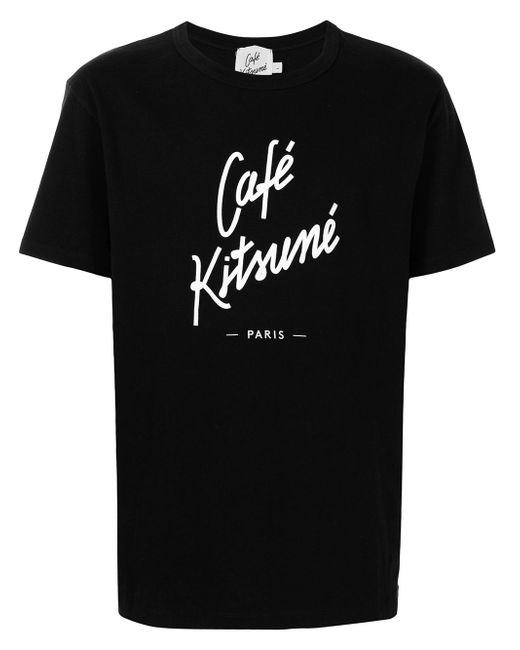 Maison Kitsuné logo print crew-neck T-shirt