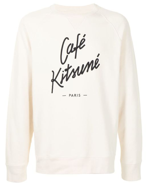 Maison Kitsuné logo print crew-neck sweatshirt