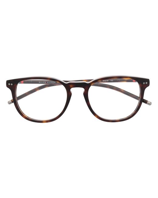 Polo Ralph Lauren thin tortoiseshell round glasses