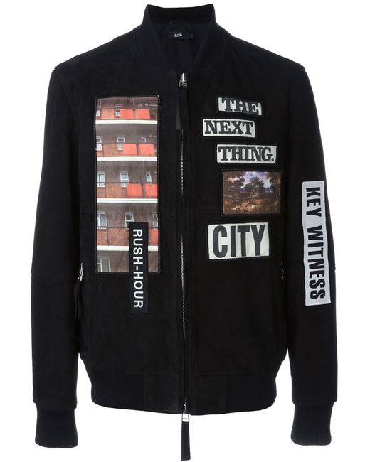 Blood Brother patch detail bomber jacket