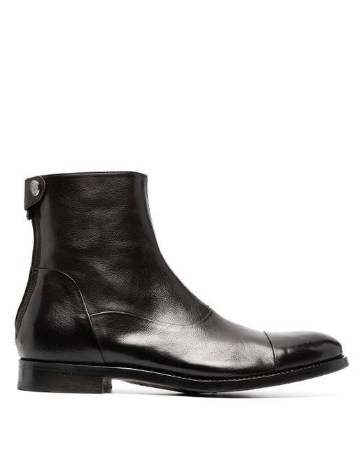 Alberto Fasciani rear zip leather boots