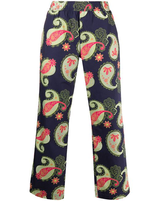 Paccbet paisley print straight trousers