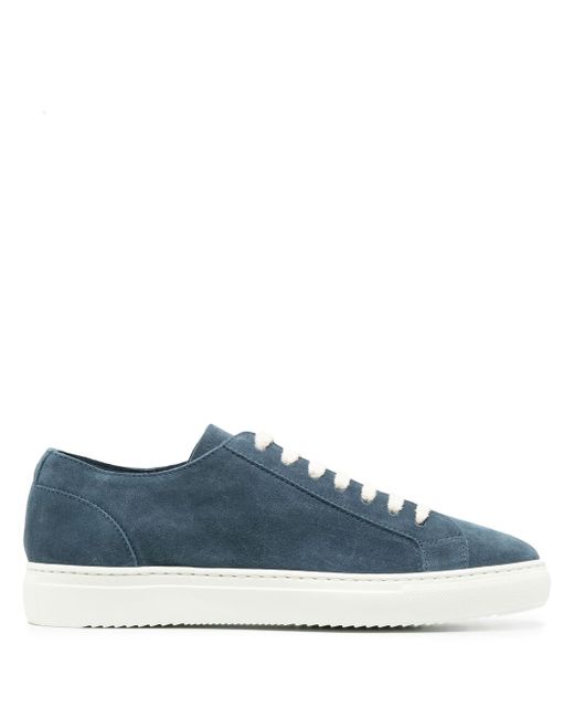 Doucal's two-tone low-top suede sneakers