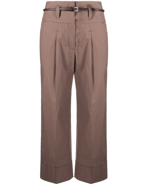 Peserico cropped wide-leg trousers