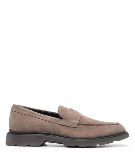 Hogan penny-slot suede loafers