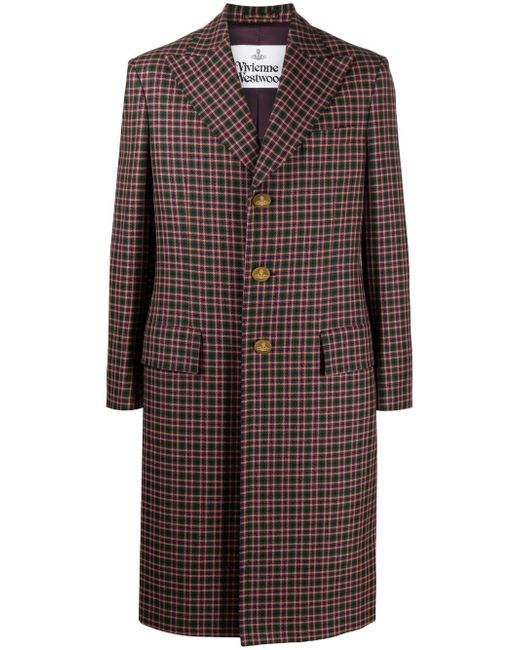 Vivienne Westwood checked single-breasted coat