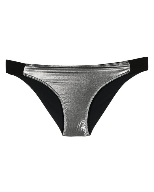 Rick Owens low-rise metallic bikini bottoms