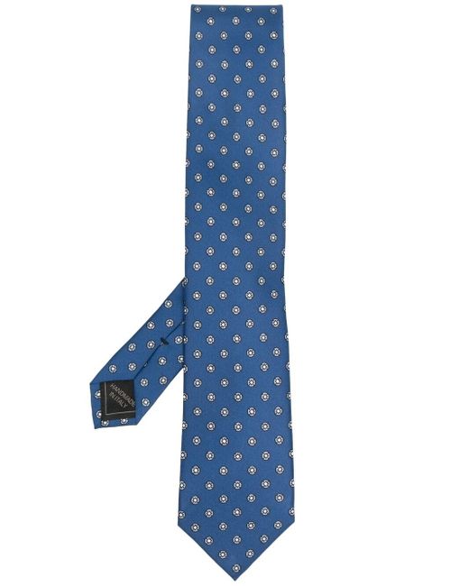 Brioni geometric-print silk tie