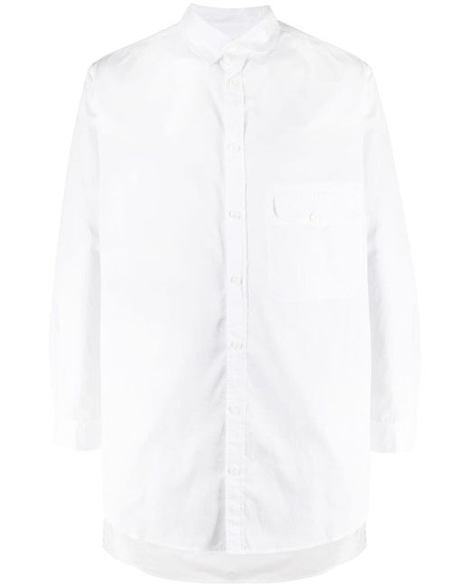 Yohji Yamamoto flap pocket long-length shirt