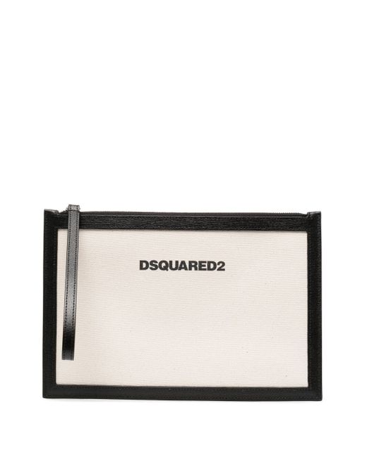 Dsquared2 logo-print clutch bag