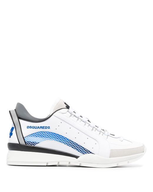 Dsquared2 mesh-trim leather sneakers