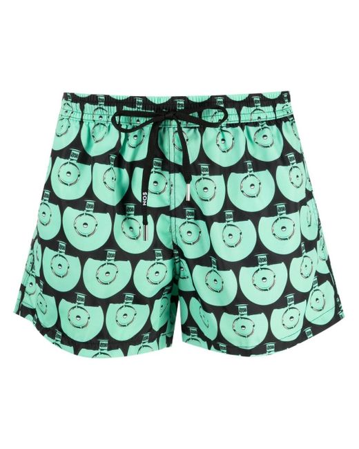 Nos Beachwear motif-print swimming shorts