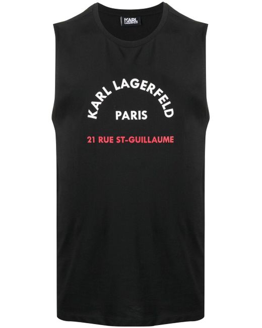 Karl Lagerfeld logo-print tank top