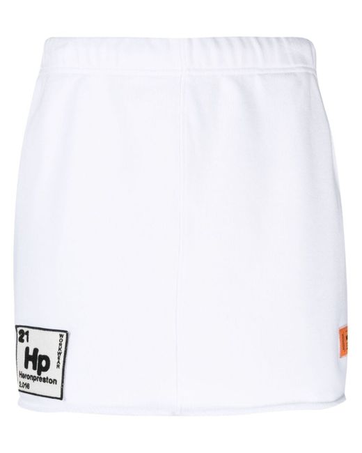Heron Preston logo-patch jersey miniskirt