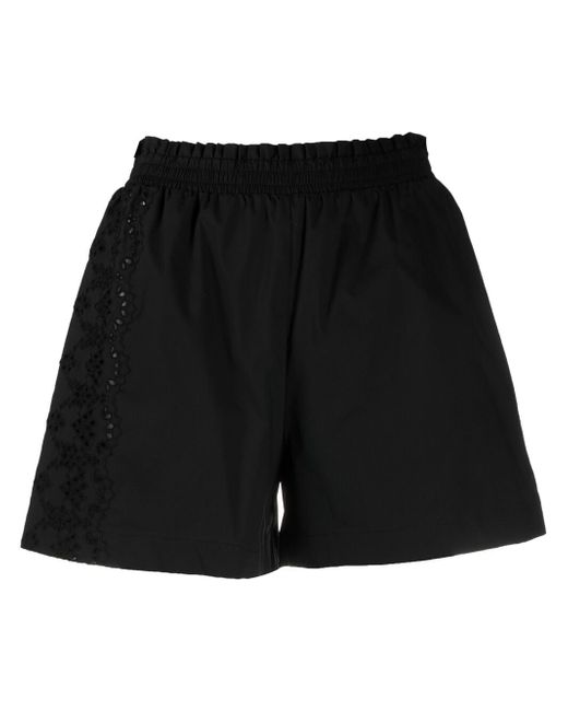 Ermanno Scervino perforated lace-detail cotton shorts