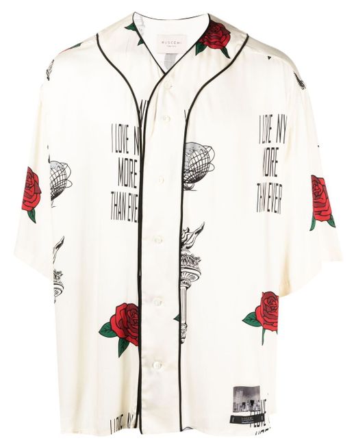 Buscemi floral-print short-sleeved shirt