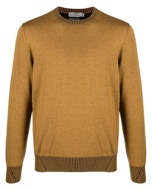 Canali crew-neck knitted jumper